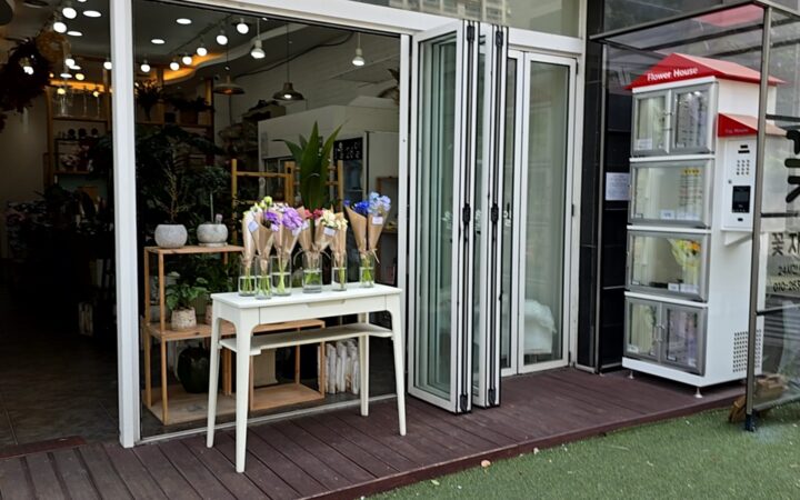 부산 명지 꽃집 상가 하수구 고압세척 현장 외관