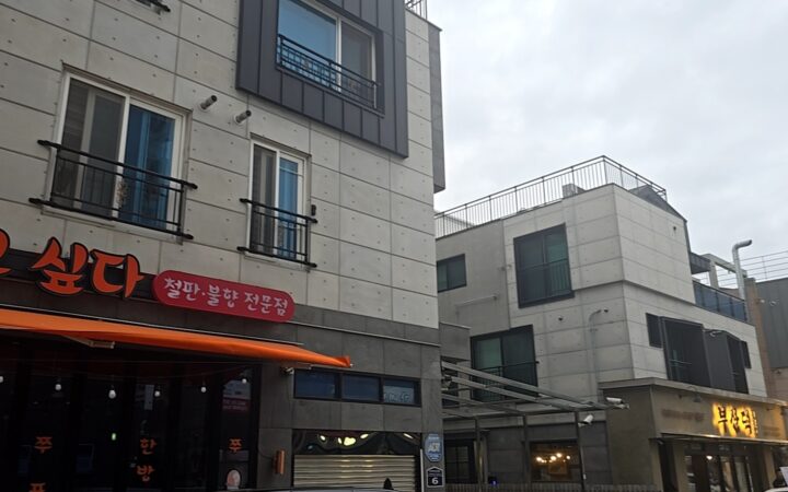 부산 명지 상가 화장실 변기막힘 현장 외관